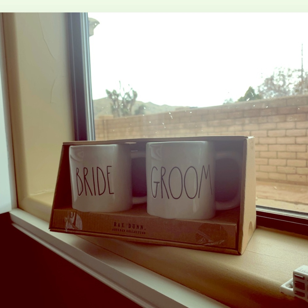 Bride and Groom RAE DUNN mugs!
